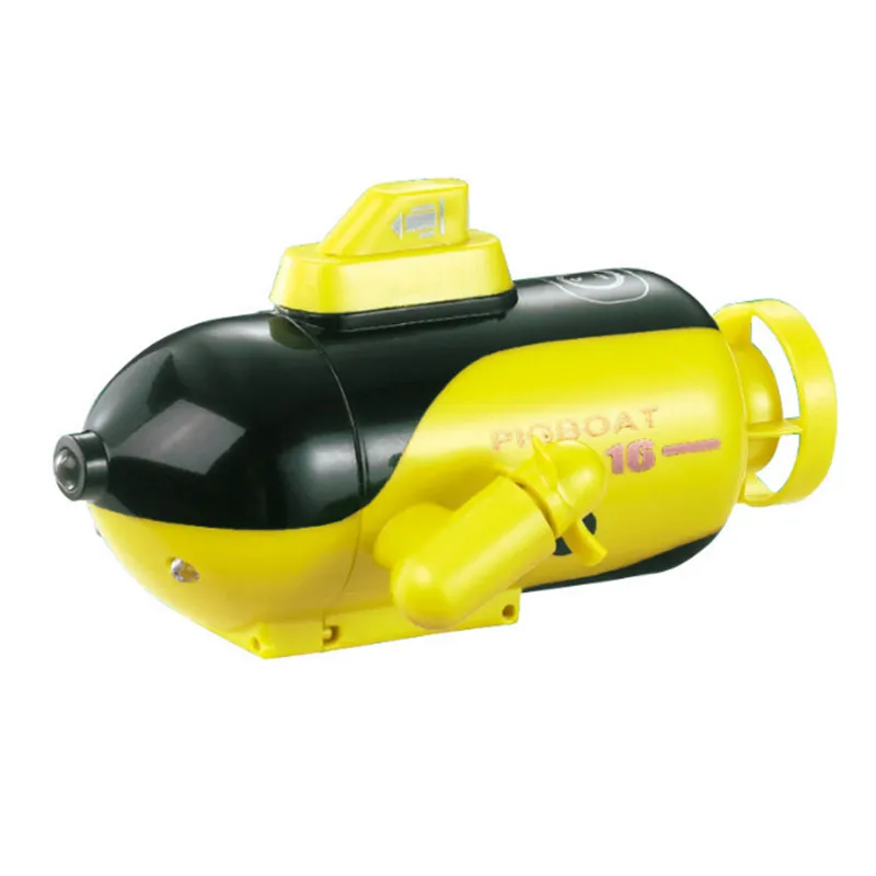 Мини радиоуправляемая модель подводной лодки с беспроводной зарядкой и пультом дистанционного управления, детские игрушки, детский подарок, ванна для ныряния, забавная игра в воду - Цвет: Цвет: желтый