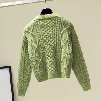 

Fashion Korean Ladies Long Sleeve Knitting Sweater Casual Women Solid V-Neck Pullovers Female Jumper