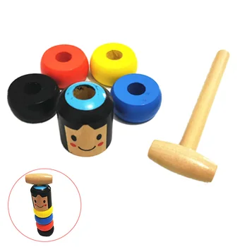 

New 1set Unbreakable Wooden Man Magic Tricks Figurines Comedy Mentalism Fun Toy Miniatures Home Decoration