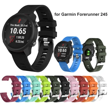 

20mm Watch strap for Garmin Forerunner 245/245M/Vivoactive 3 soft silicone Smart watch band for Forerunner 645 Music Wristbands