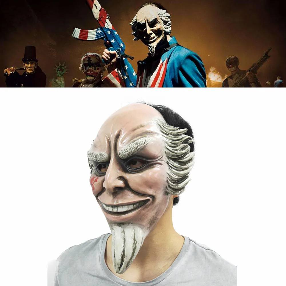

Uncle Sam Latex Mask Cosplay Props maskir The Purge: Election Year Halloween Party Masks
