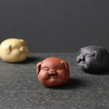 Китайский стиль, чайная церемония, фиолетовый песок, чай, украшение для домашних животных, художественный поросенок, бутик, может вырасти счастливую маленькую свинью сяофу