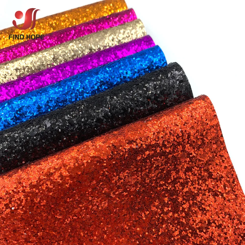 7.8 x 9.8in 8pcs Bundle Glitter Chunky Self Adhesive Fabric For Home Background Furniture Gift Box Package Decor DIY Bow Sticker