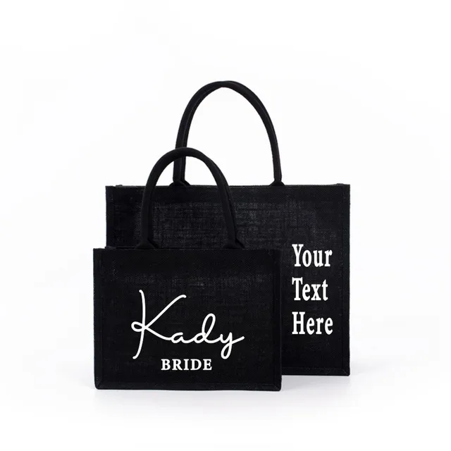 Personalized Black Tote Bags 1