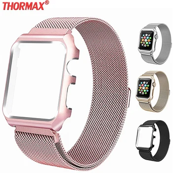 

for Apple Watch 4 40mm 44mm Milanese Loop Bracelet Watch Strap Metal Case Replacement Series 3/2 for iwatch 38mm 42mm watchband