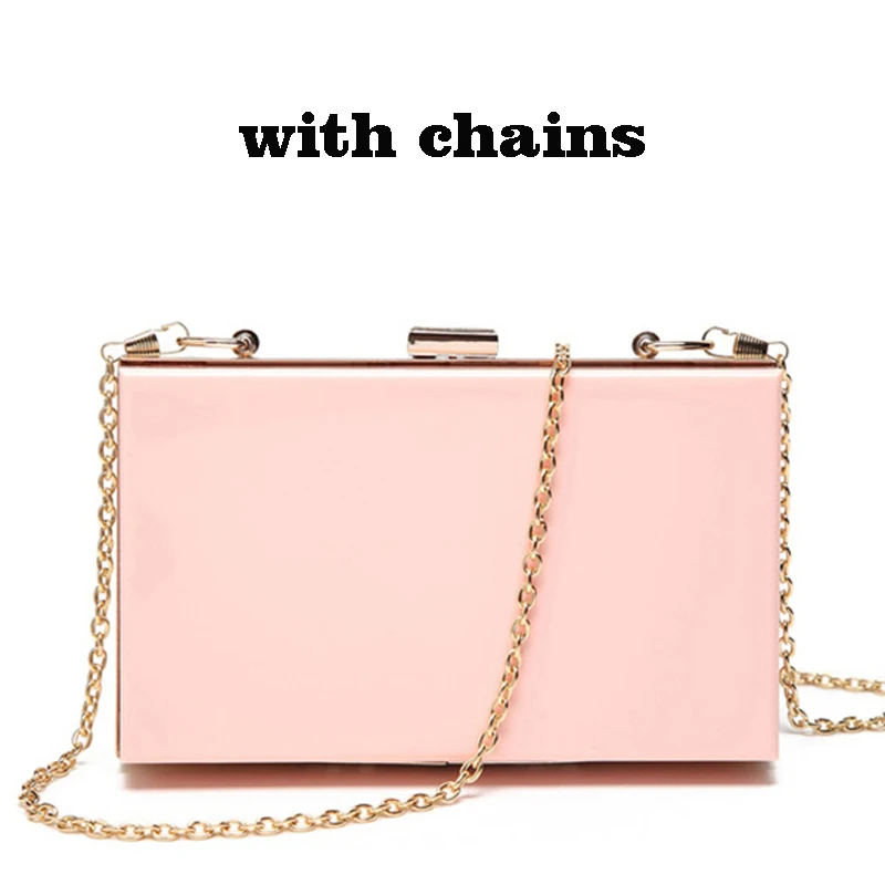 PK Gold O Chain Женская акриловая прозрачная сумка, сумочка, милая прозрачная сумка через плечо, женская прозрачная сумка, вечерние, свадебные, вечерние клатчи - Цвет: PK Gold O Chain