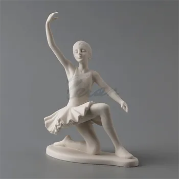 

MODERN CERAMICS SCRUB BALLET KNEELING TEENAGE GIRL ART SCULPTURE FIGURE STATUE CRAFT DECORATIONS FOR HOME BIRTHDAY GIFT R3383