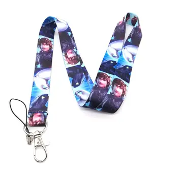 

10 pcs cartoon dragon Neck Strap Lanyards Badge Holder Rope Pendant Key Chain Accessories