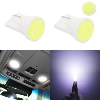 

DC 12V 10pcs 7-Colors Source T10 COB W5W Car Interior LED Wedge Door Instrument Side Bulb License Plate Lamp Car Side Light