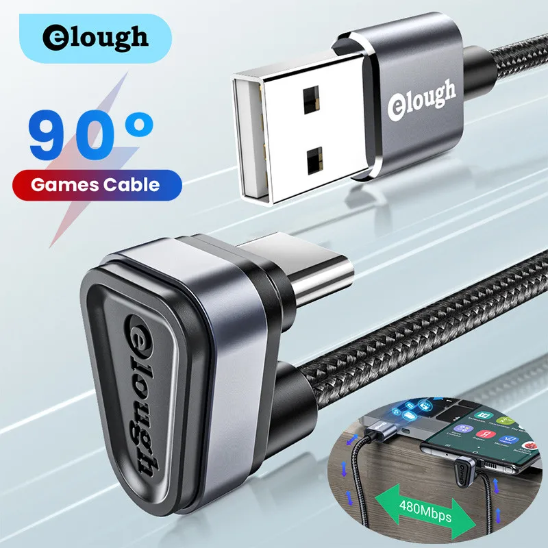 Кабель зарядный Elough USB Type-C 2 4 А 90 градусов | Аксессуары для телефонов