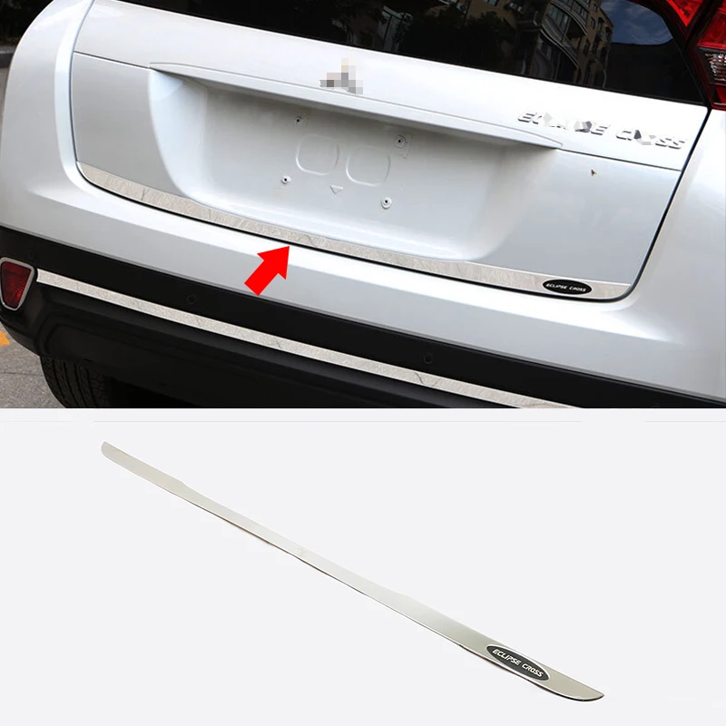 Stainless Steel For Mitsubishi Eclipse Cross 2018 2019 accessories Rear Trunk Tailgate Tail Gate Cover Trim Car styling 1pcs | Автомобили