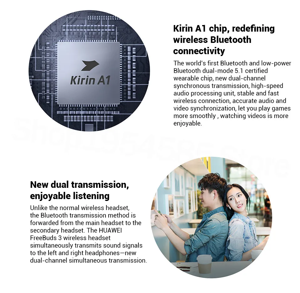 HUAWEI FreeBuds 3 беспроводные наушники TWS Bluetooth 5,1 Гарнитуры Hi-Fi активное шумоподавление управление краном быстрое зарядное устройство