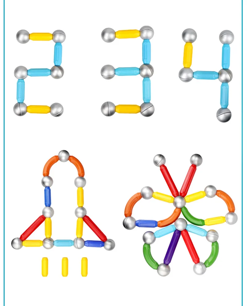 Большой размер, магнитные стержни, сделай сам, игрушка, детский Магнитный конструктор, строительные блоки, Строительный набор, развивающие сборные игрушки для детей