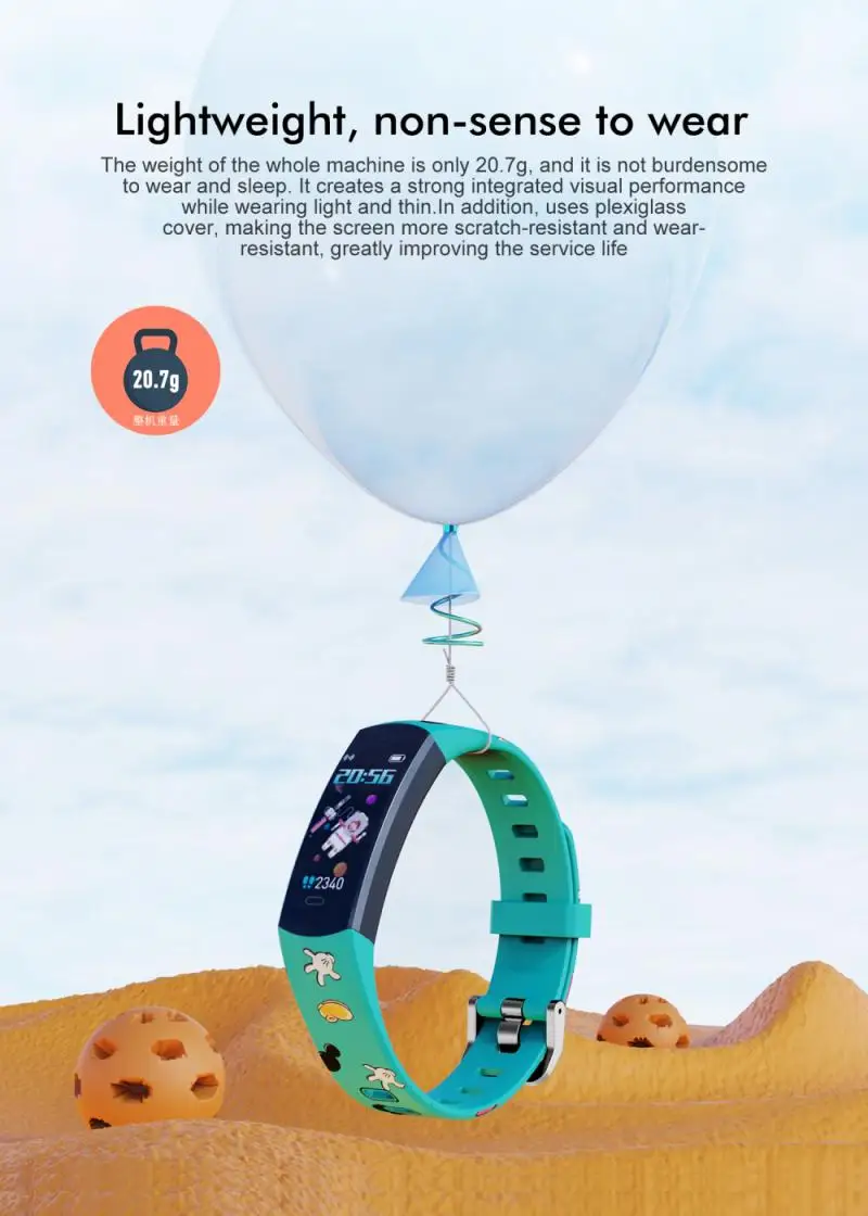 2021 New Children's Smart Bracelet Heart Rate Sleep Monitoring Youth Bluetooth-compatible Smart Watch Wearable Devices Wristband