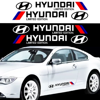 

2pcs Car Body Sticker Car Badge Decoration Door Sticker For Hyundais Santa Fe Sonata Solaris Azera Creta I30 Ix25 Tucson IX35