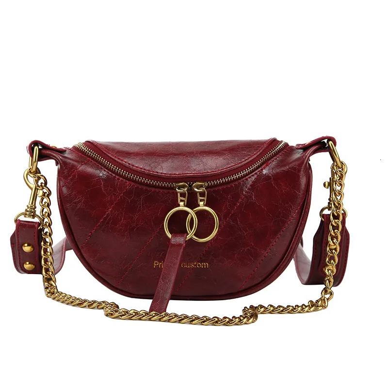 

2019 Luxury Brand Ladies Crossbody Bag Retro Saddle Shoulder Bag Pure Color High-quality Female Chest Waist Bags Purse For Women