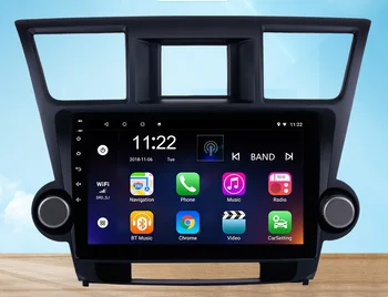 

10.1" octa core 1280*720 QLED screen Android 10 Car GPS radio Navigation for Toyota Highlander Kluger 2008-2013 with 4G/Wifi DVR