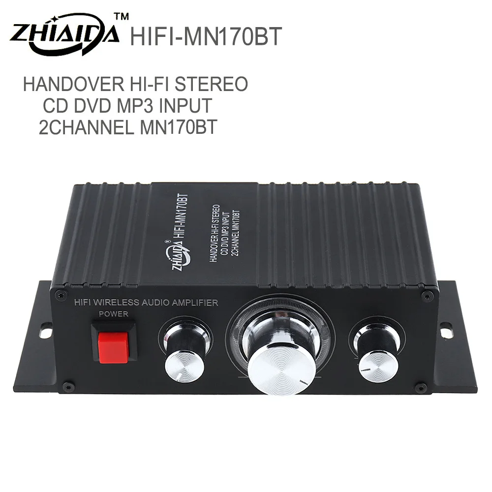 

60W Bluetooth 2.0 Channel Small Hi-Fi Stereo Wireless Audio Power Amplifier with Sound Regulation Adjustment for TV/MP3/Speakers