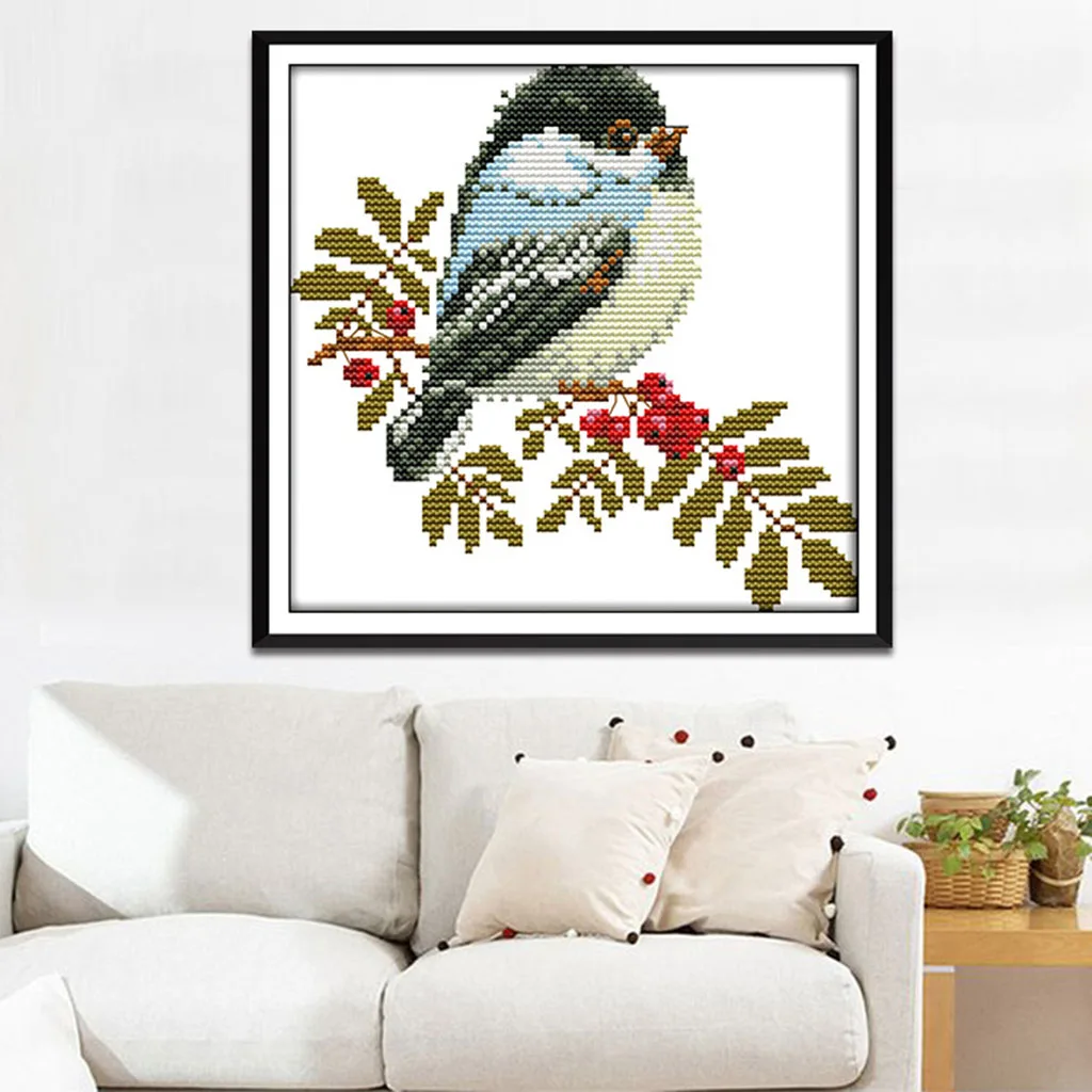 Stamped Cross Stitch Starter Kits Beginners Cross-Stitching Embroidery Kit Accurate Dimensions Needlecrafts Needlepoint 