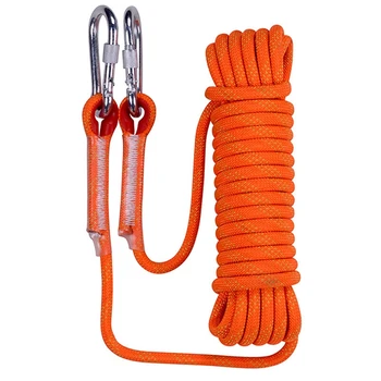 

Profession 20M Outdoor Rock Climbing Rope 10mm Diameter High Strength Survival Rope Cord String Hiking Accessory Orange