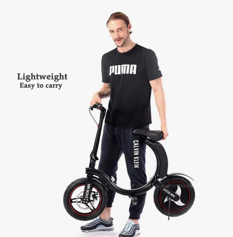 Daibot Mini Electric Bicycle Two Wheel Electric Bicycle 14 Inch 350W 36V 32KMH Foldable Portable Adults Electric Bicycle Bike   (9)