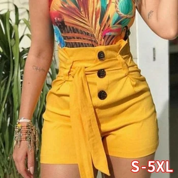 

New Women Shorts Slim Fashion Sexy High Waist Belt Beach casual Shorts femme