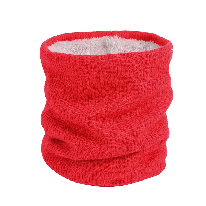 Зимний толстый теплый вязаный модный мужской женский унисекс Одноцветный теплый шарф для улицы двухслойный бархатный мягкий шарф - Color: 1