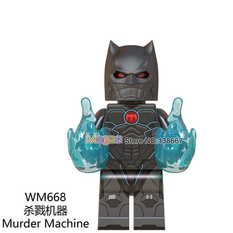 

Single Murder Machine DC Metal Knights Dark Nights Red Death Merciless Dawnbreaker Drowned Batman Flash Building Blocks Kids Toy