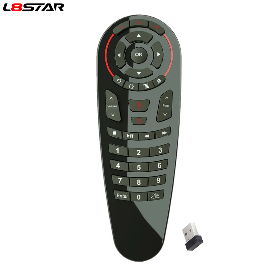 Calvas 2.4Ghz Wireless Air Mouse Bulit-in battery MINI USB Keyboard Remote Control for smart TV set-top boxes PC game consoles