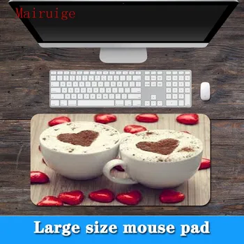 

Mairuige Big Promotions Large Specifications Multi Size Love coffee Pattern Locked Edge PC Computer Laptop Mouse Pad