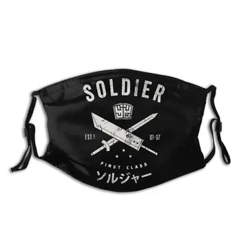 

Fashion Face Mask with Filter SOLDIER Mouth Mask Anti Dust Final Fantasy Facial Protective