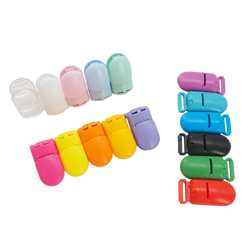 

50 шт., пластиковые зажимы для соски-пустышки, 15 мм