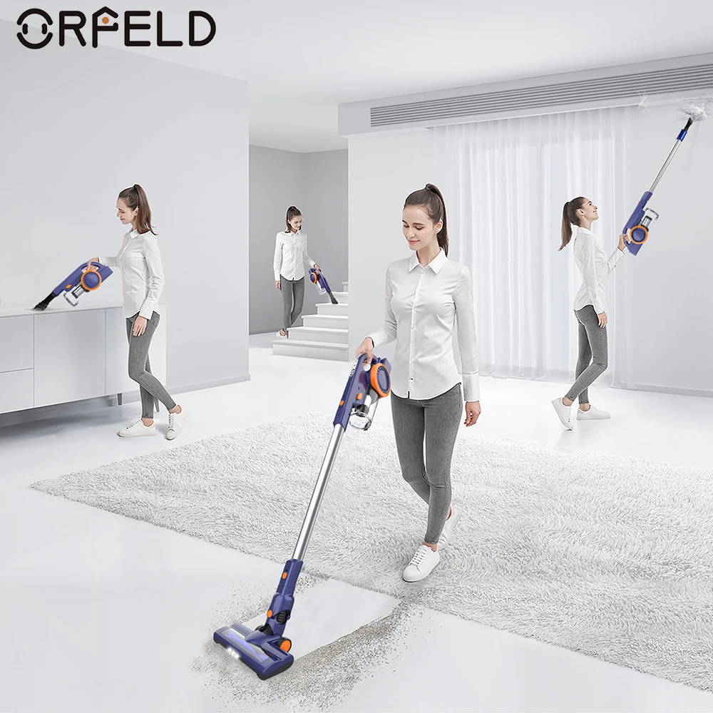 ORFELD EV679 aspirapolvere a batteria 4 in 1 potente aspirazione 20Kpa  aspirapolvere Wireless 50 minuti Runtime pulizia domestica|Vacuum Cleaners|  - AliExpress