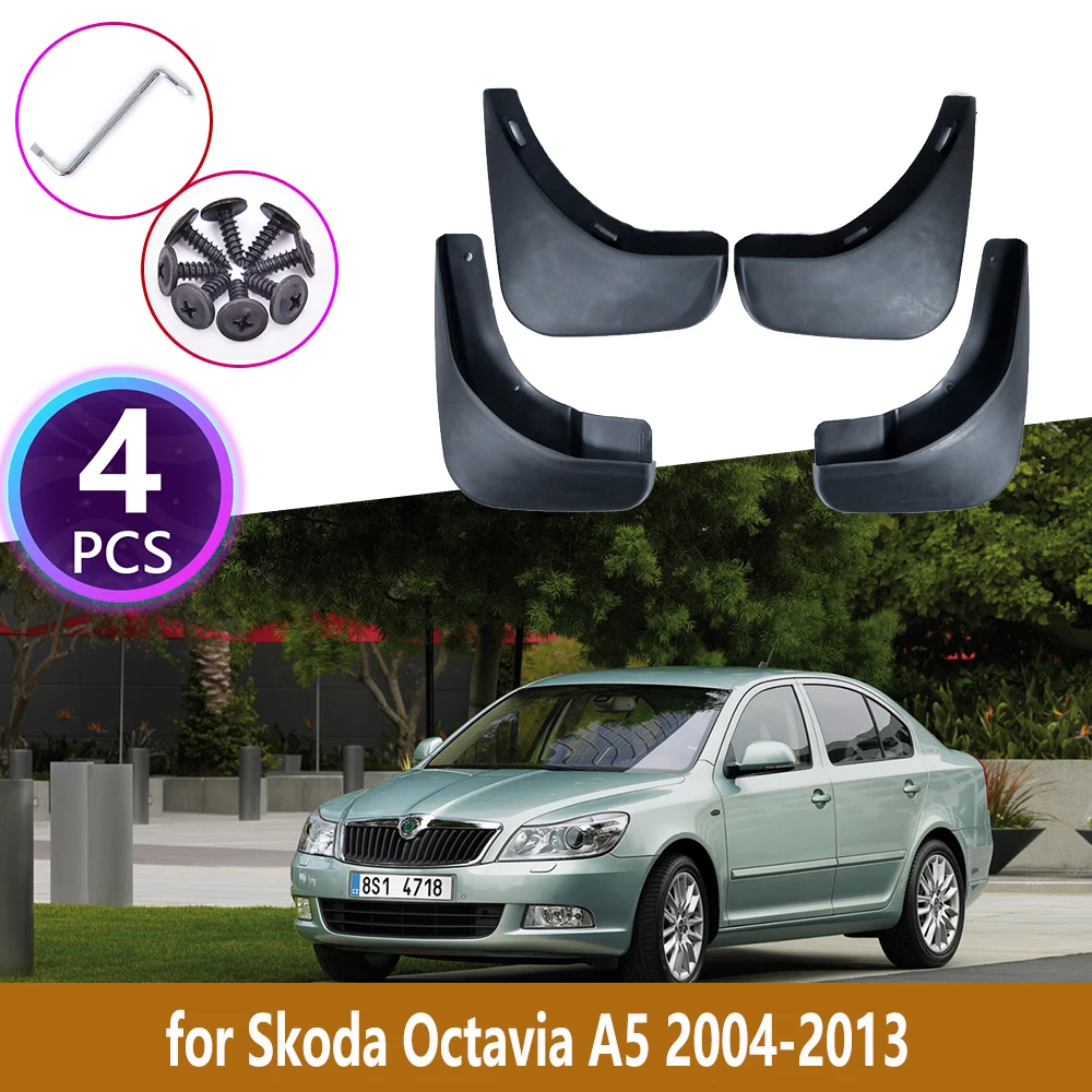 4 шт. передние и задние брызговики для Skoda Octavia A5 MK2 2004 ~ 2013 облицовочные Брызговики