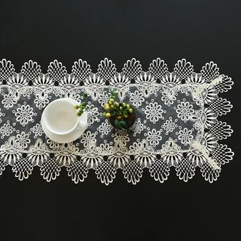 

Proud Rose Nordic Glass Yarn Hollow Table Cloth Simple Modern Pastoral Lace Tea Table Napkin Lace Table Runner