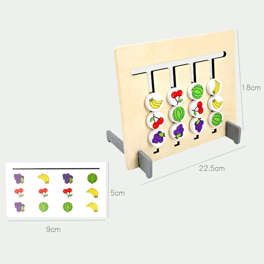 Children s Wooden toys Colors Fruits Double Sided Matching Game Logical Reasoning Training Kids Early Educational 5