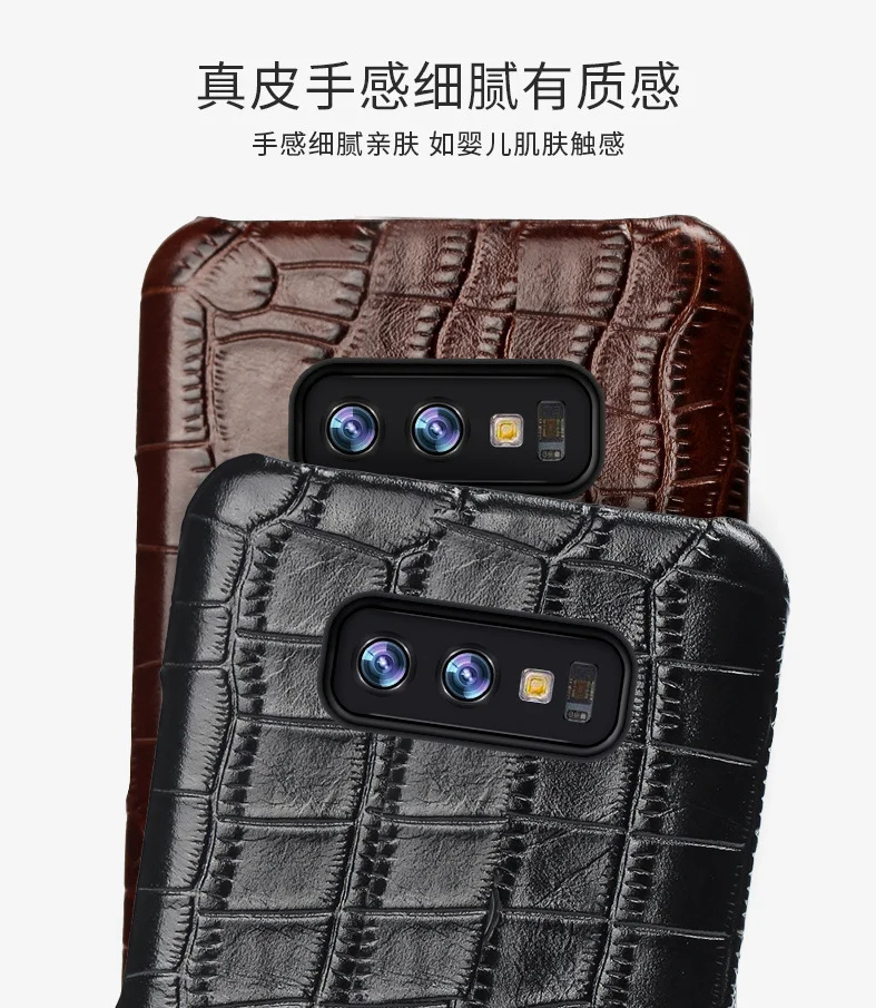 Чехол из натуральной крокодиловой кожи для телефона samsung galaxy A50 A70 A40 A20 Note 8 9 10 S8 S9 S10 plus