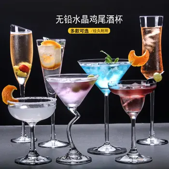 

Drinking Water Bottle Cute Glass Crystal Clear Champagne Glasses Water Bottle Vasos De Vidrio Drinkware Home Decor KK60BL