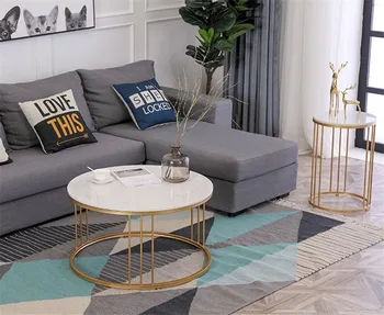 

Louis Fashion Coffee Tables Scandinavian Marble Tea bedside table round table balcony small coffee table