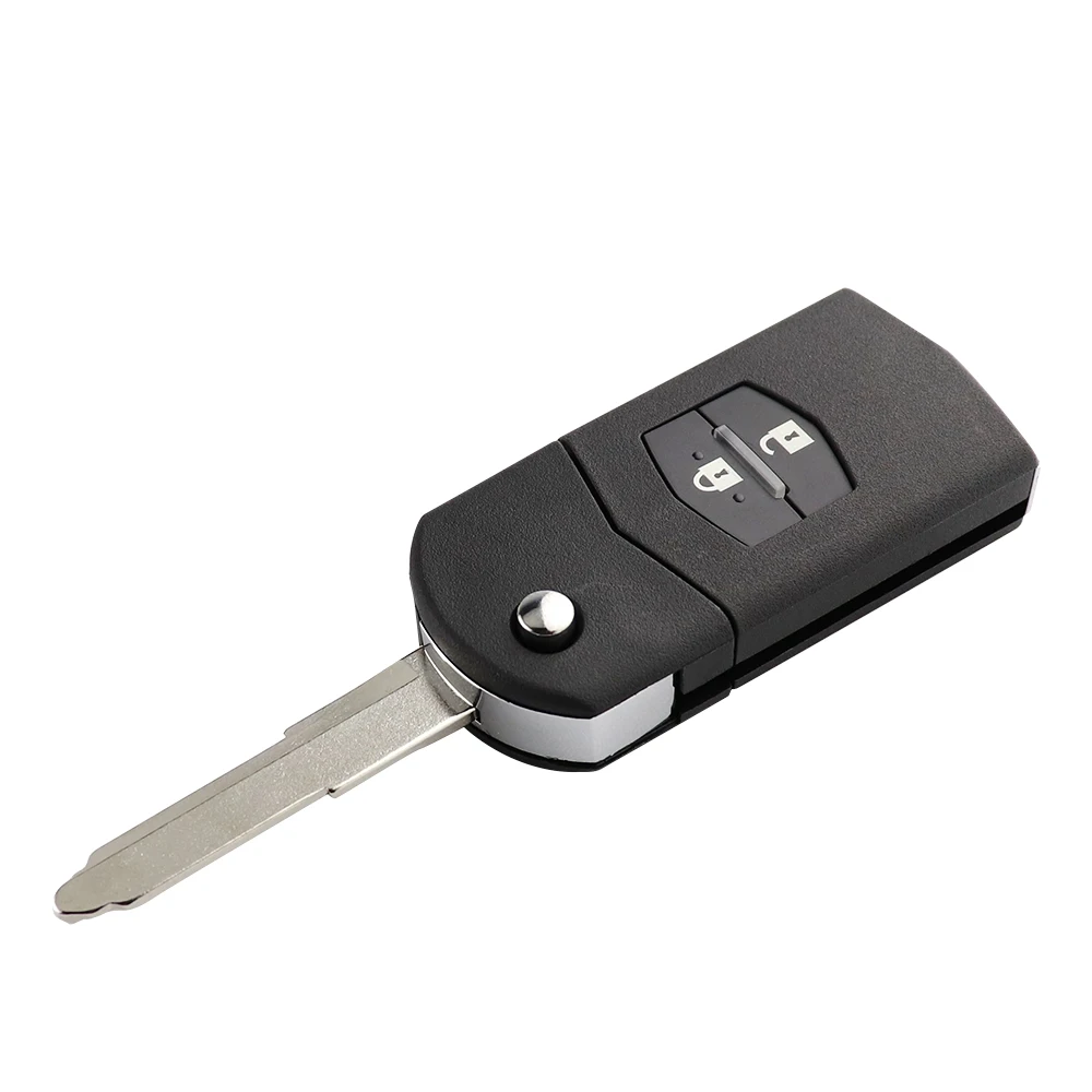 Keyforkess2/3/4 pulsanti portachiavi a distanza Fob Shell Flip pieghevole per Mazda 2 3 5 6 M6 MX5 CX5 CX7 CX9 RX8 con testa chiave lama non tagliata - H52933d8e569048f4a4cd83446040d4a4g