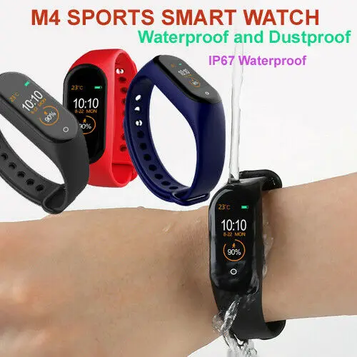 

M4 Smart Wristband Bracelet 0.96in Color Screen Sports Smart Watch Heart Rate Tracker BT 4.0 3E26