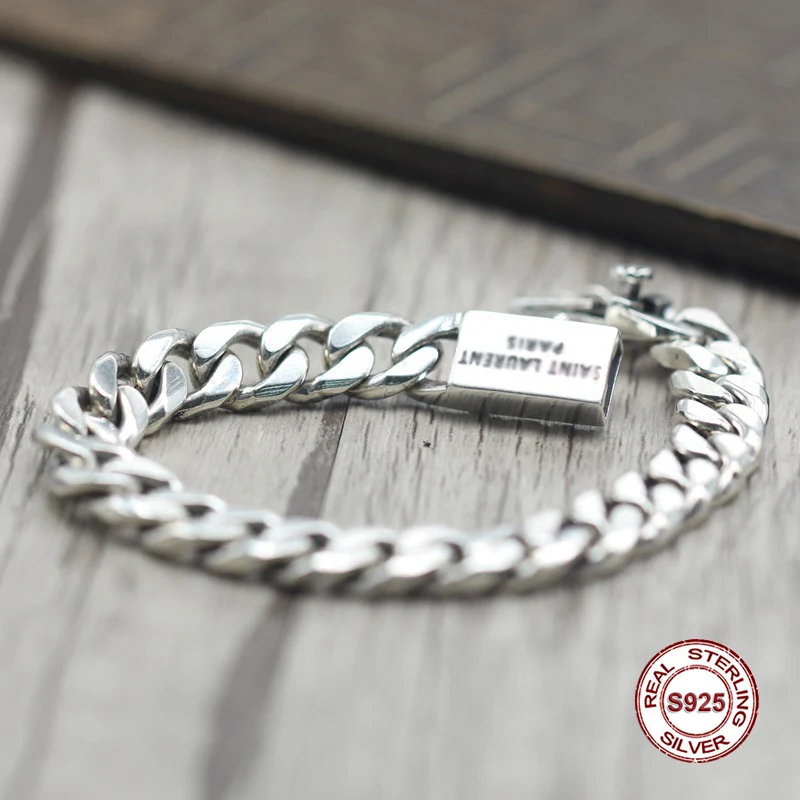 

2017 s925 sterling silver new bracelet Simple and generous popular Retro braided bracelet Classic style Send a gift to love