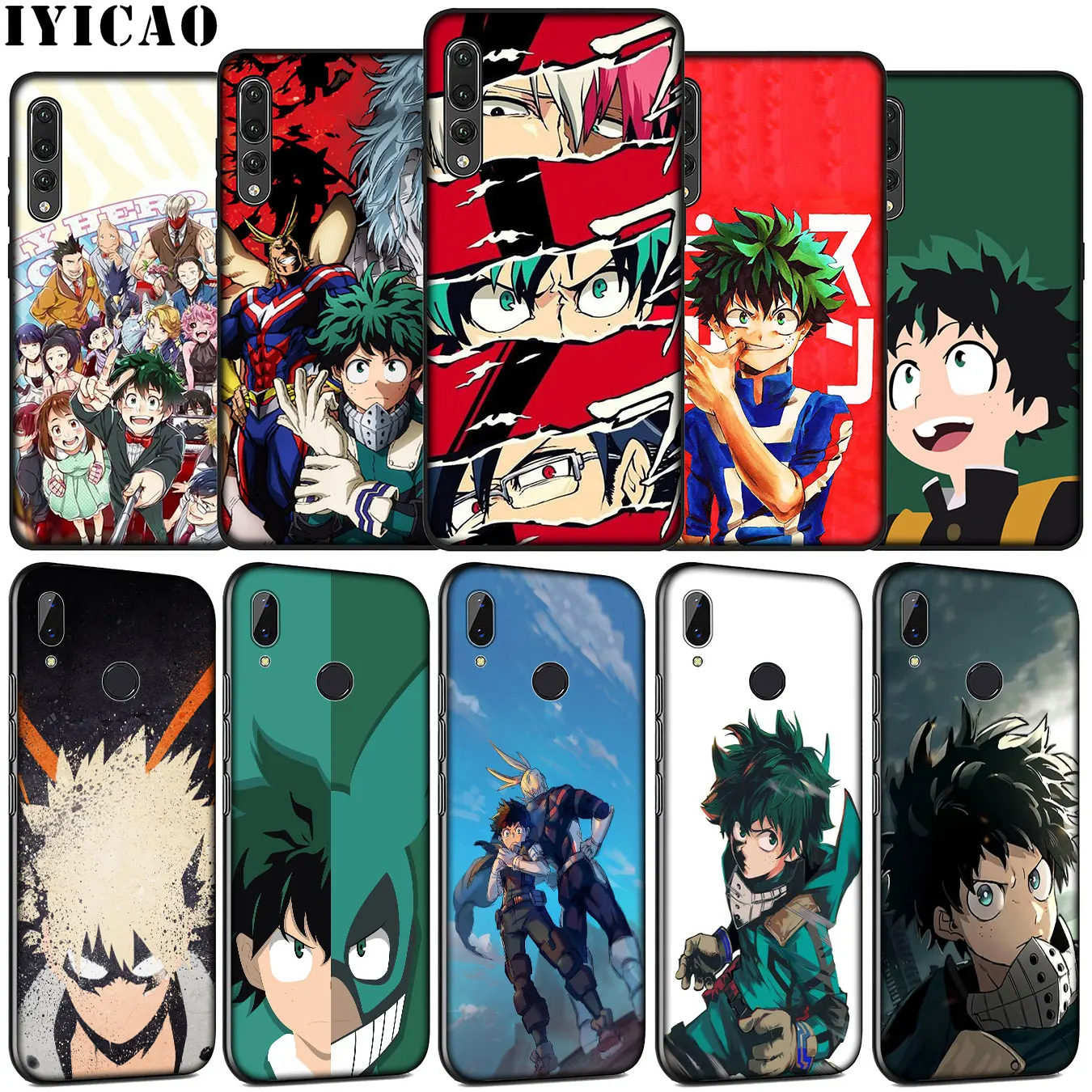 IYICAO My Hero Academy Academia Soft Silicone Phone Case for Huawei P30 P20 Pro P10 P9 Lite Mini 2017 2016 Cover P Smart Z 2019 | Мобильные