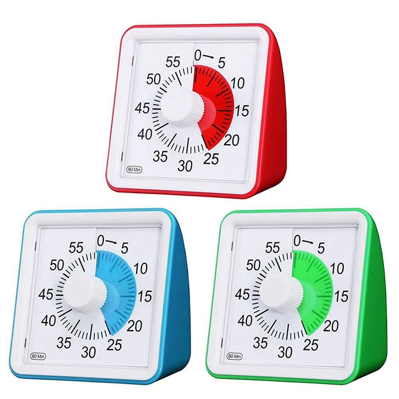 

Hot Sale 60 Minute Silent Timer Management Tool for Classroom Conference Countdown for Children and Adults (Red)