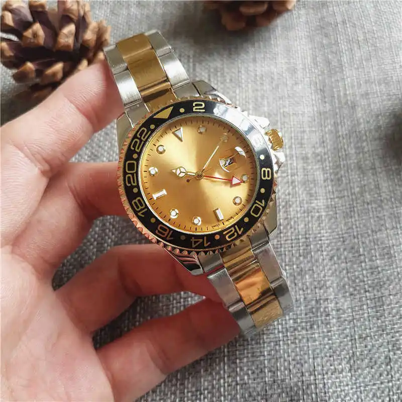 

2019 Dropshipping Men Watch Automatic Montre Luxe Homme Horloges Black-Sliver Horloges For Male Quartz Watch Wholesale Watch