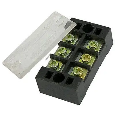 

600V 25A Dual Row 3 Position Barrier Screw Terminal Block