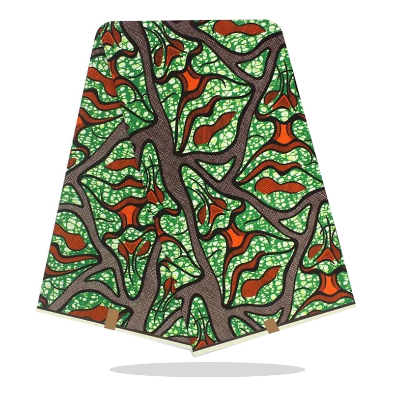 

Real High Quality Women Dress Material 100%Soft Veritable African Dutch Wax Block Printed Cotton Fabric 6Yard For Sewing HL20-38