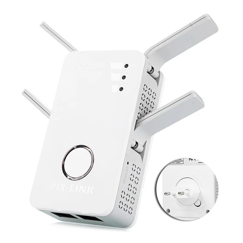 

1200M Dual-Band Wireless WiFi Relay Household Commercial Use Enhanced Signal Wall Router Amplifier AC09