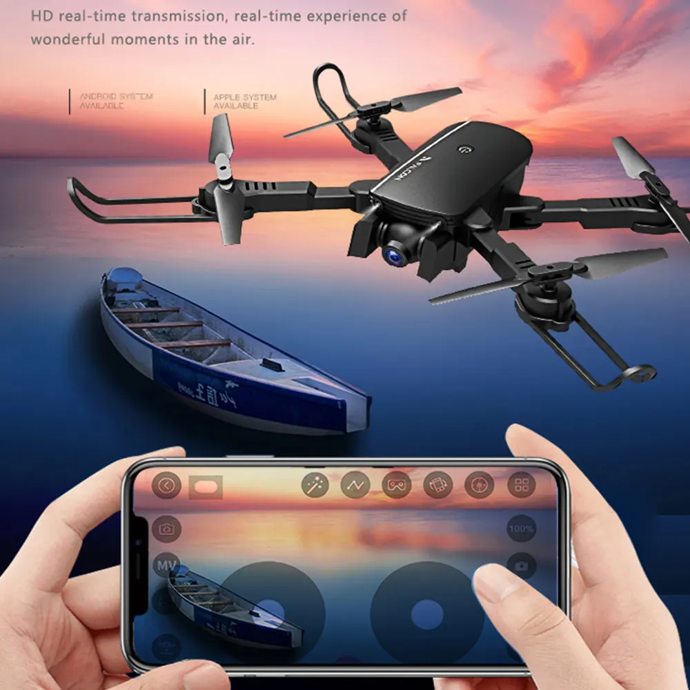 1808 Wifi FPV RC Дрон с 4K HD Двойная камера Вертолет Оптический поток Квадрокоптер Профессиональный селфи Дрон Vs SG106 Visuo XS816