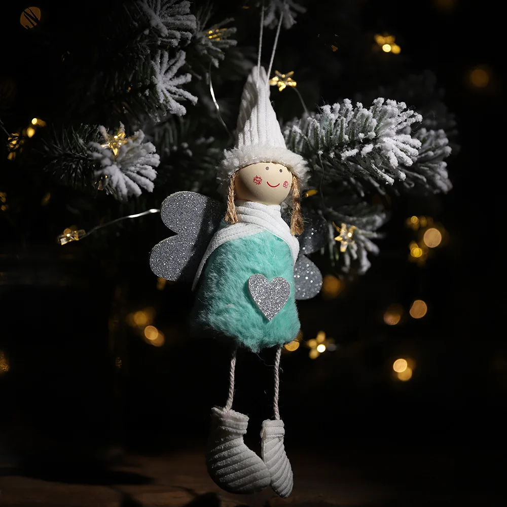 Серия рождественских кукольных подвесок для девочек, украшения для рождественской елки, новогодний домашний декор, украшение в виде ангела, Висячие окна шкафа